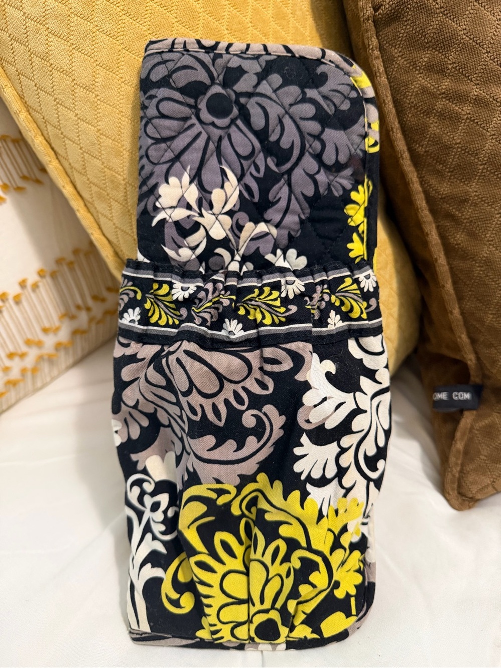 Vera Bradley Hot Tool Holder, - Black, Gray & Yellow